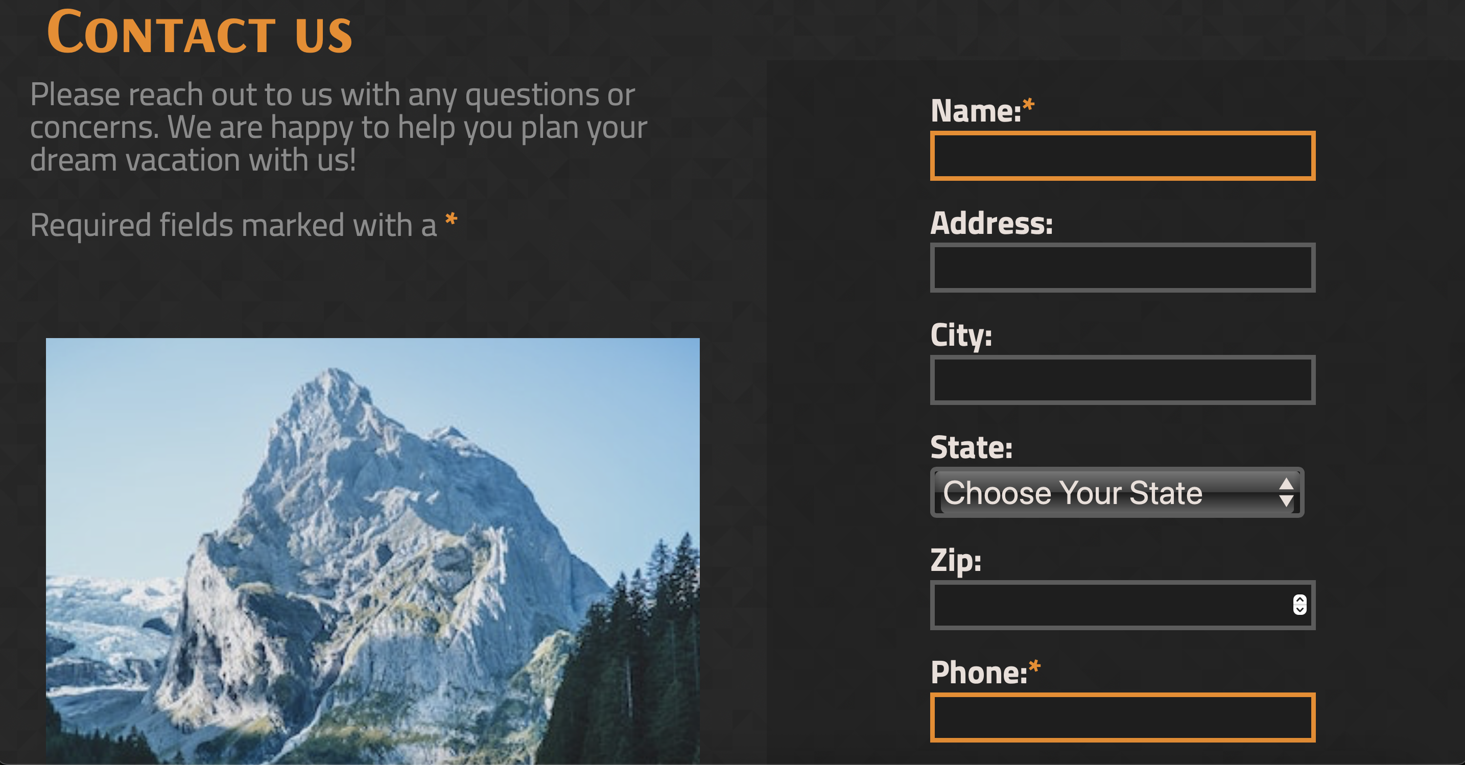 Thumbnail for resort website project